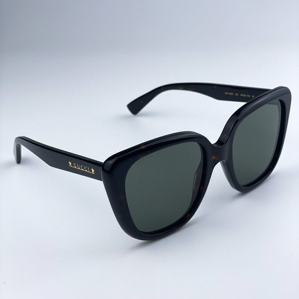 SALE! NEW Gucci GG1169S 003 Havana Green Square Oversized Women Sunglasses - Picture 9 of 12